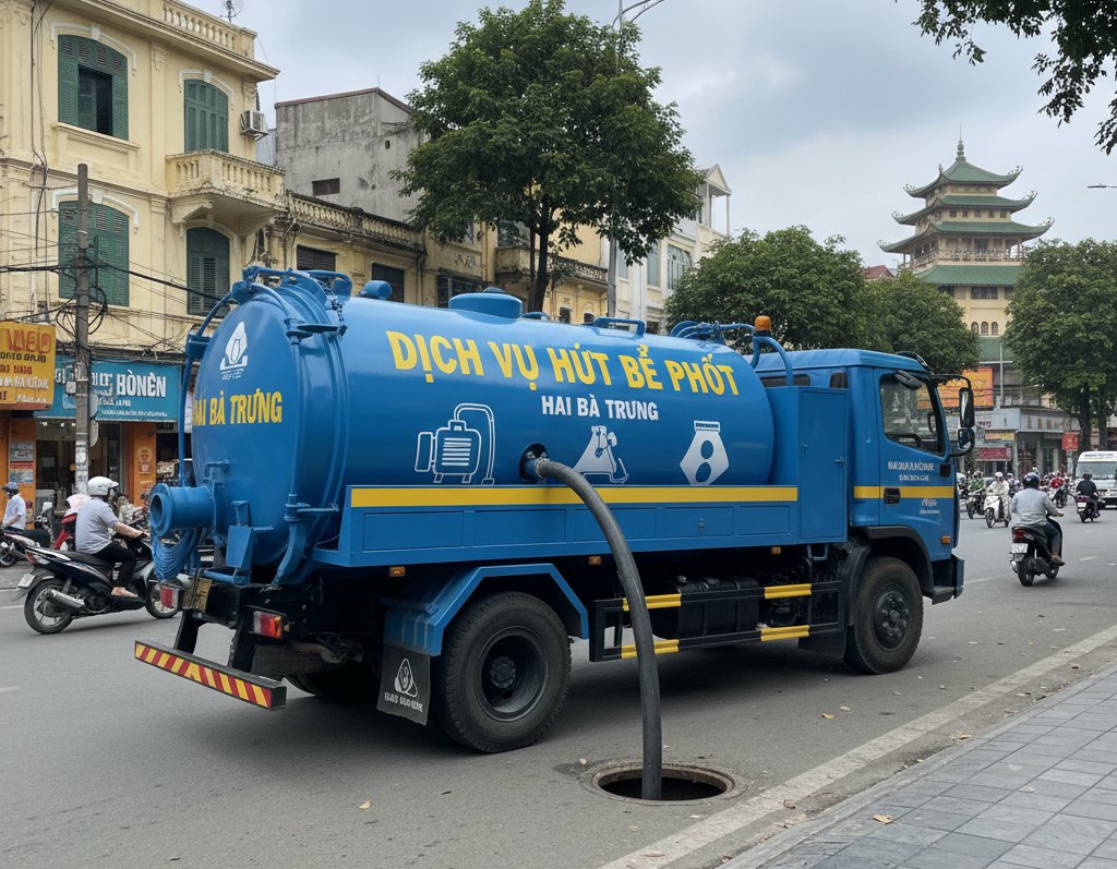Xử lý bể phốt đầy gây mùi hôi tại khu đô thị Hanaka Từ Sơn