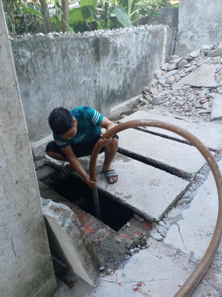 Nạo vét hố ga công trình tại khu vực Hiệp Hòa, Bắc Giang